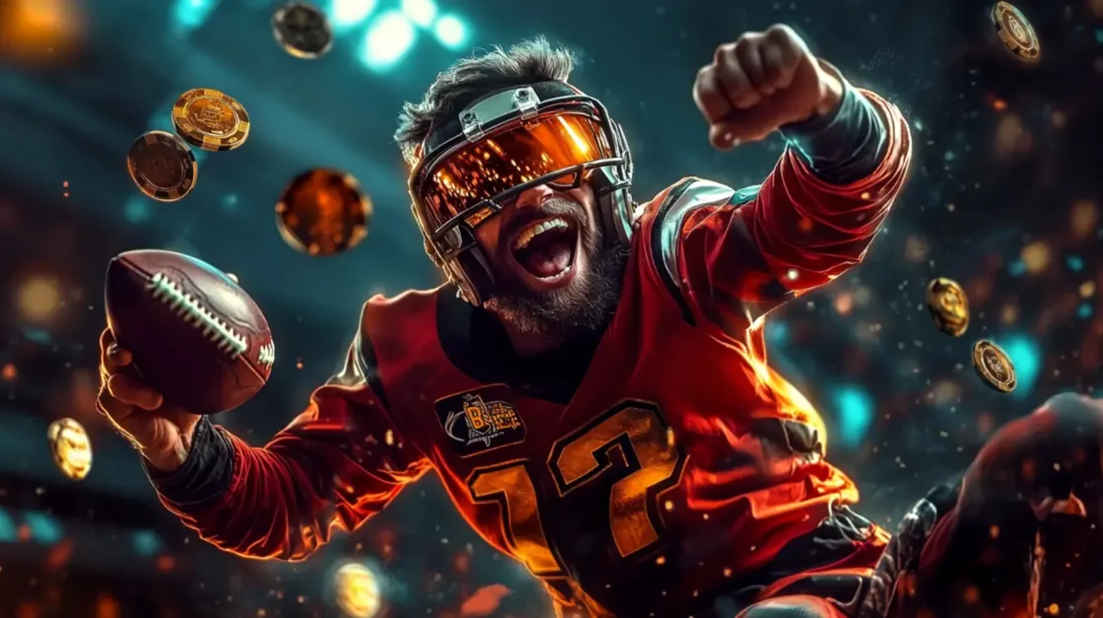 A beautifully dressed woman in ornate traditional Indian jewelry and clothing smiles, with a background showing a live casino game selection screen, representing live dealer games.